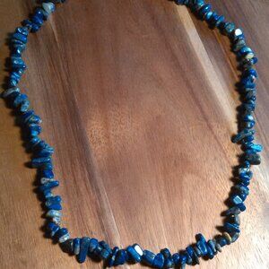 Sodalite Chips Sterling Silver Necklace